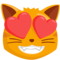 Smiling Cat Face With Heart-Eyes emoji on Messenger